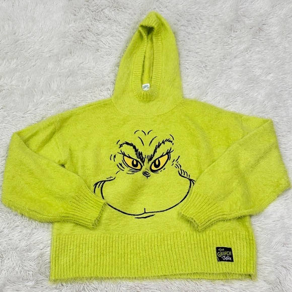 🌴 NWT Justice Grinch Hooded Sweater - Picture 1 of 3